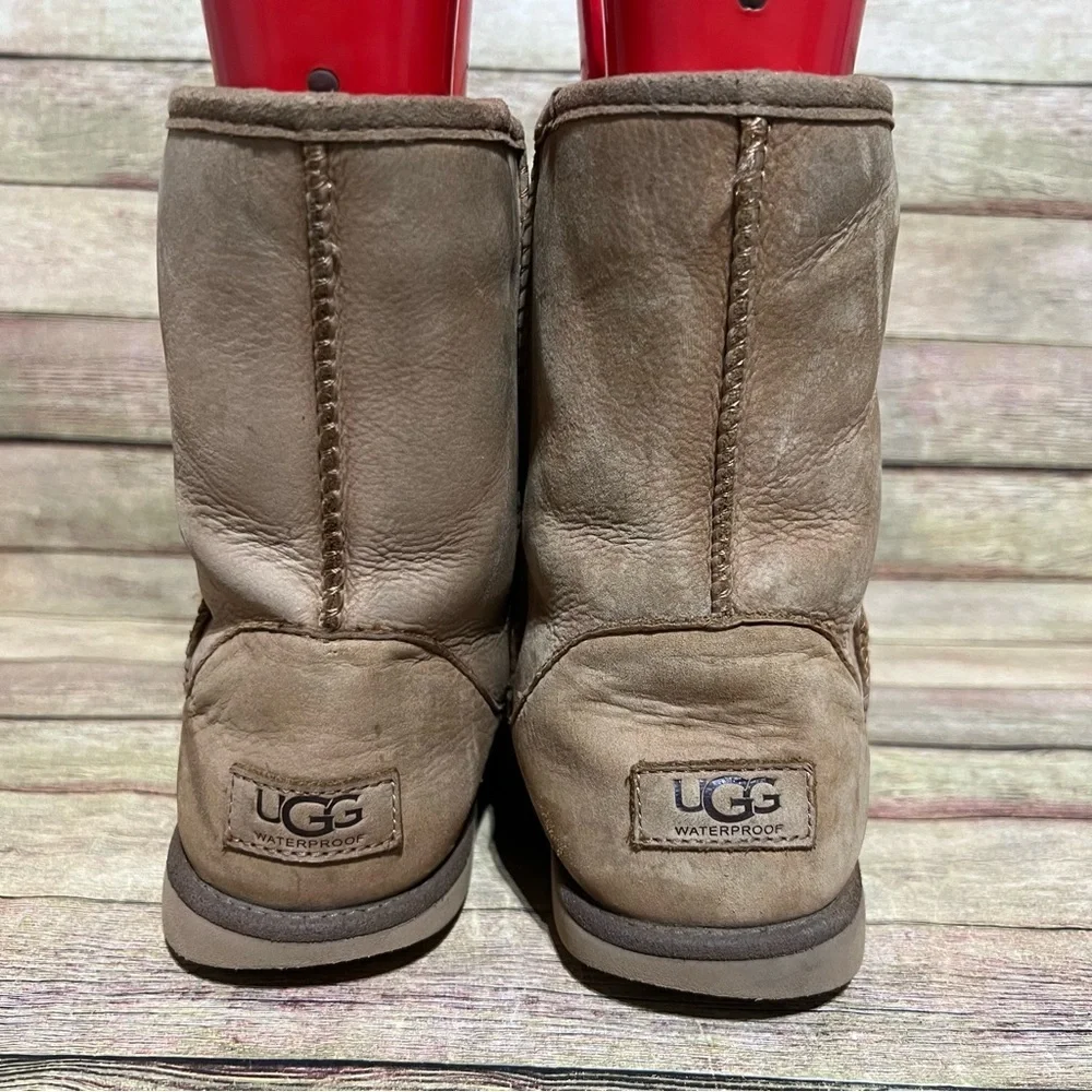 Ugg Brown Leather Short Classic Winter Boots